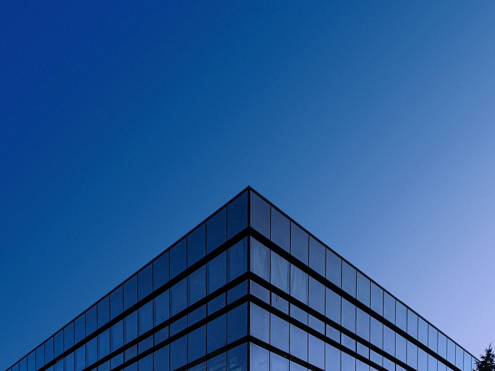 Immeuble de bureaux vitré